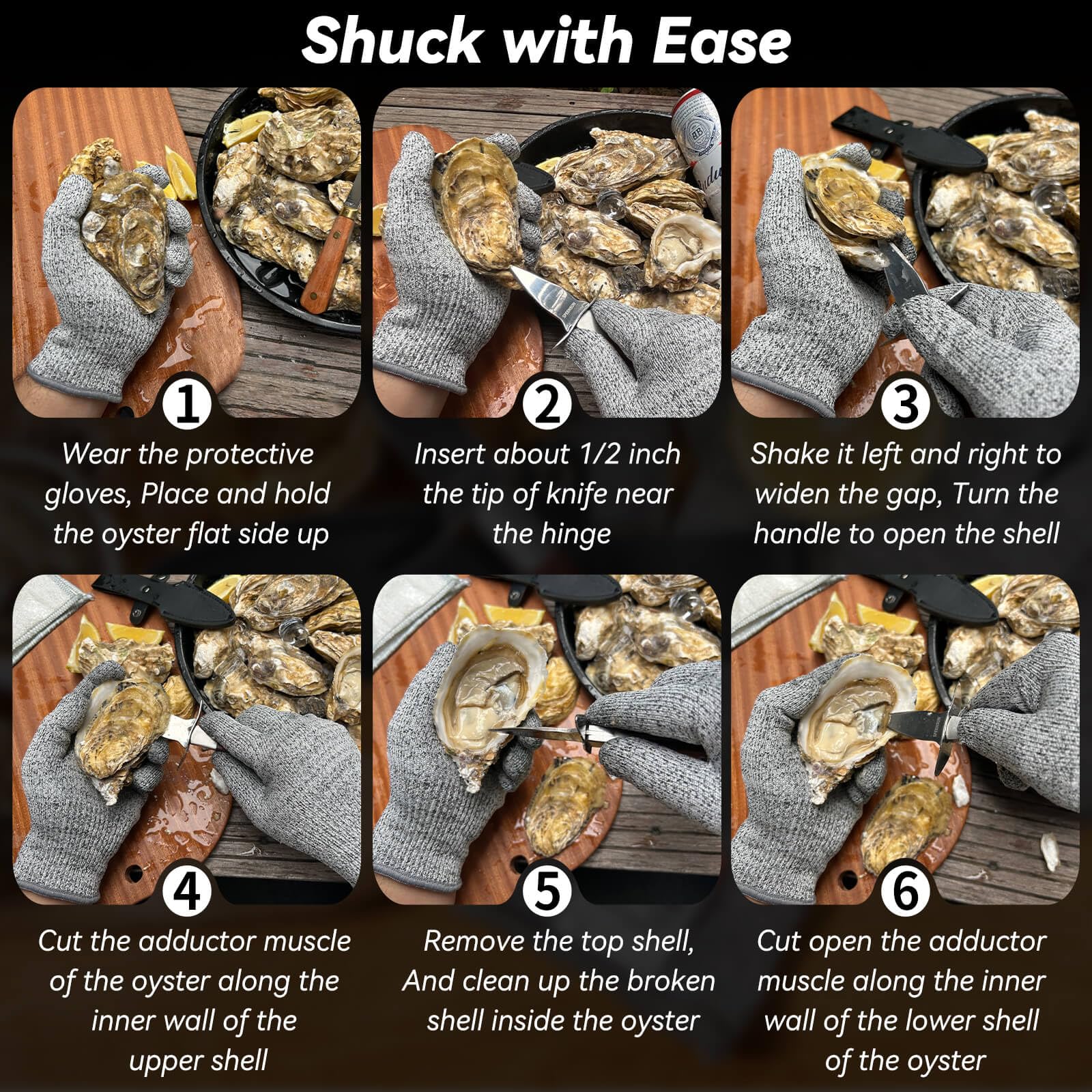 SPEENSUN protective shield on knife enhances safety during shucking