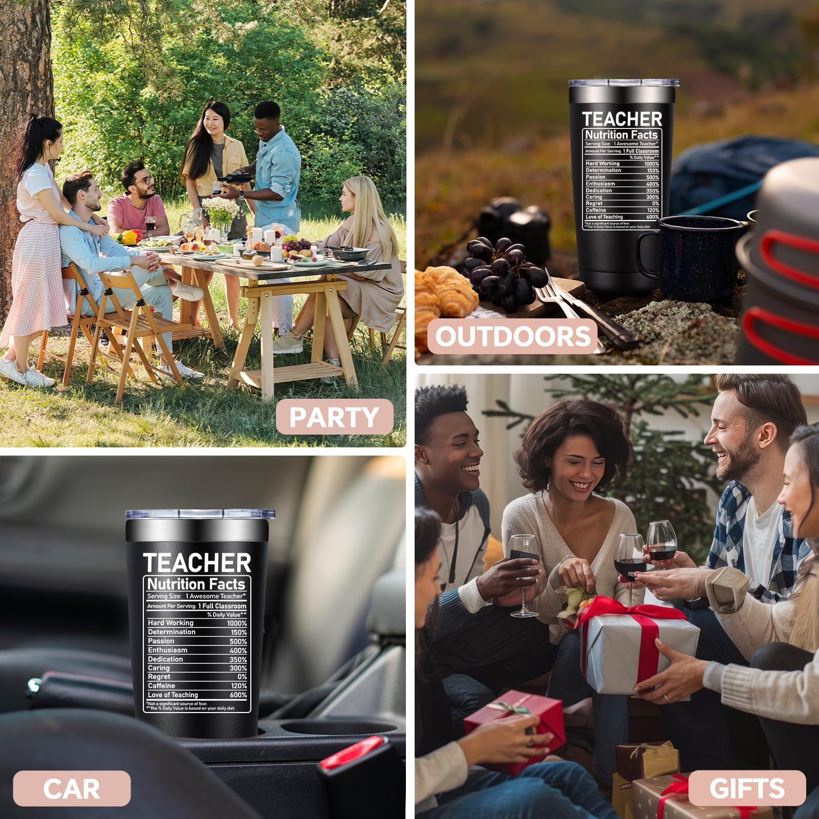 SpenMeta outdoor scene at beach or park with tumbler in hand.