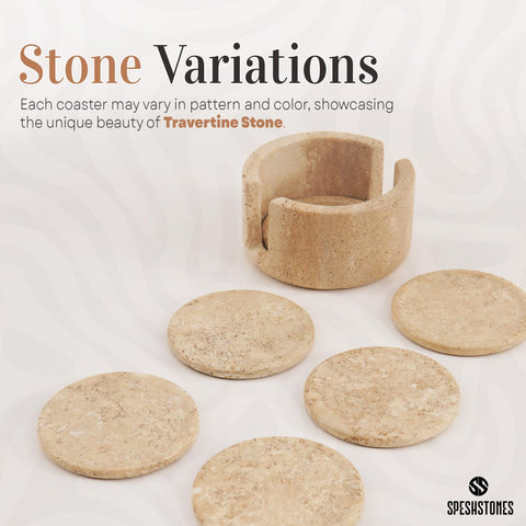 SPESHSTONES coaster in desk setup protects wood surfaces at work.