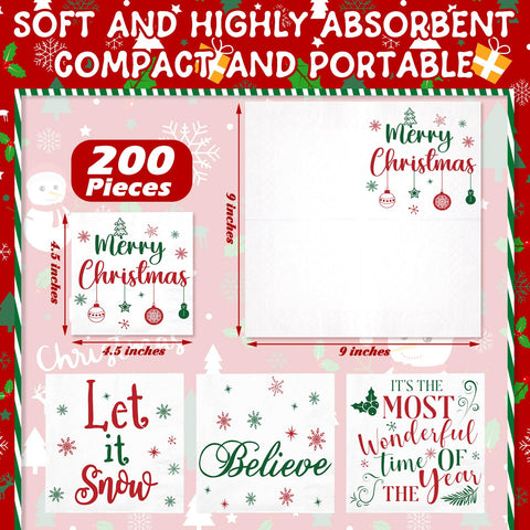 Spiareal Christmas tree pattern napkins for family celebrations.