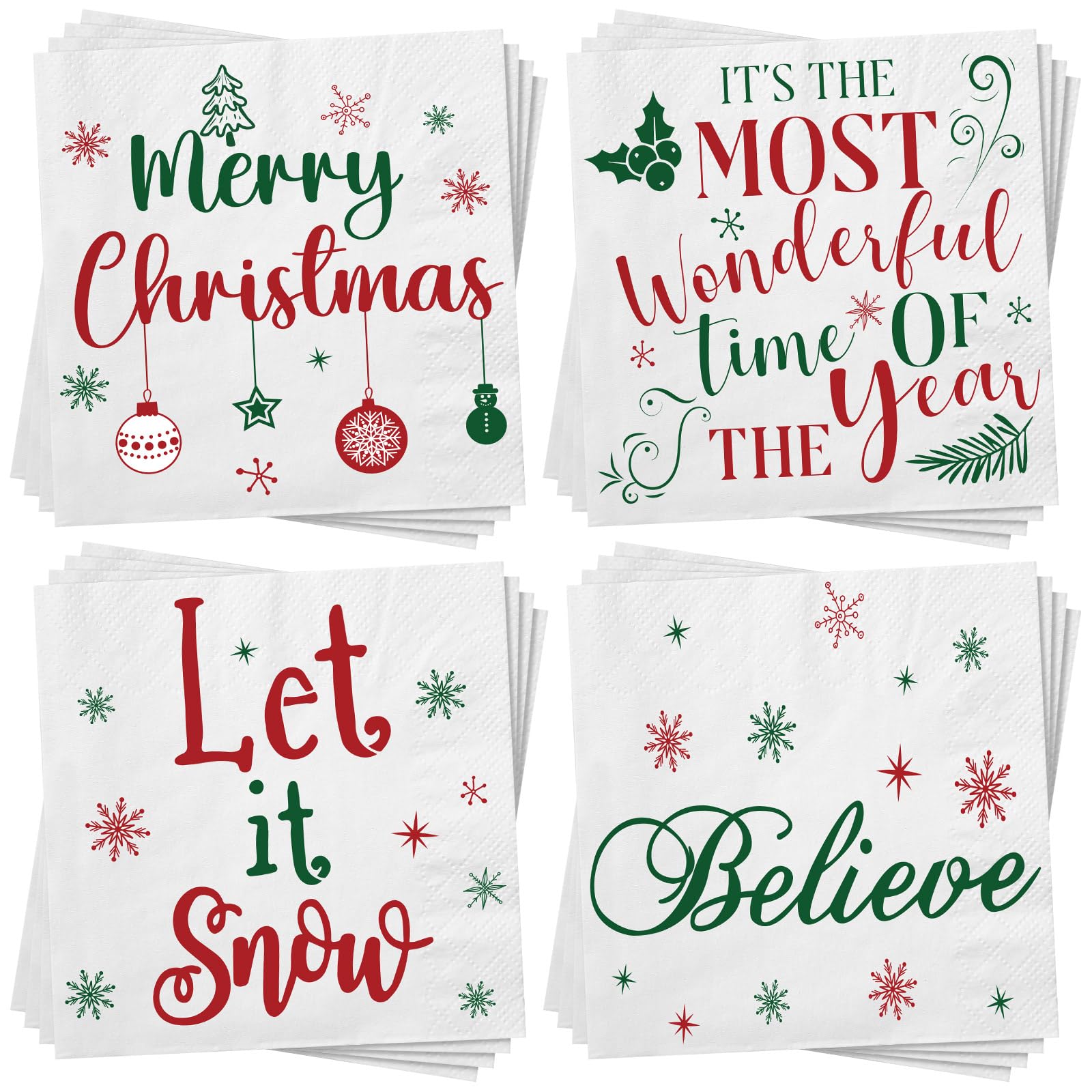 Spiareal Christmas napkins with reindeer pattern for festive table decor.