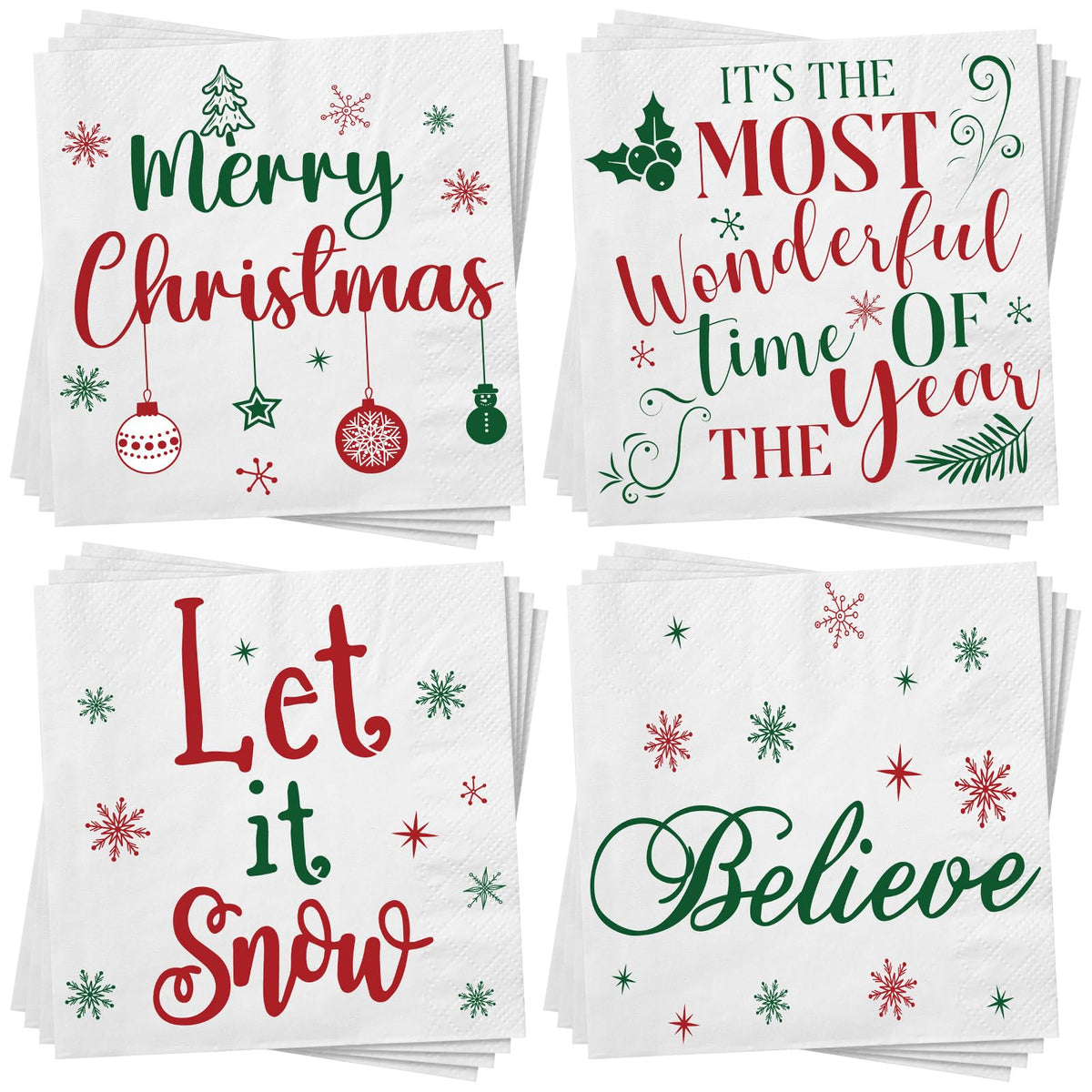 Spiareal Christmas napkins with reindeer pattern for festive table decor.