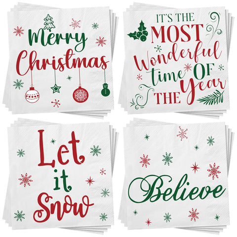 Spiareal Christmas napkins with reindeer pattern for festive table decor.