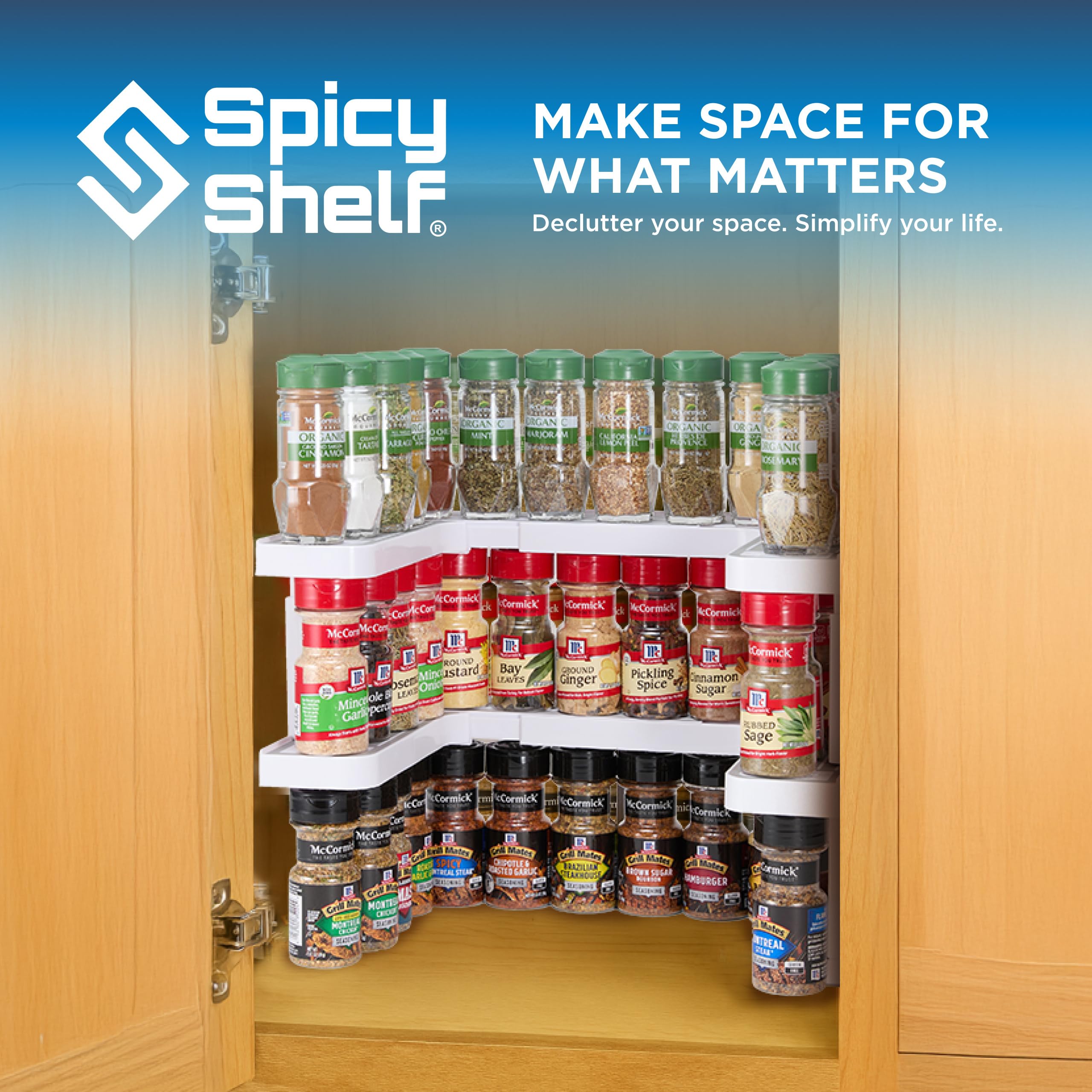 Spicy Shelf 3.0 premium durability supports long-lasting kitchen organization.