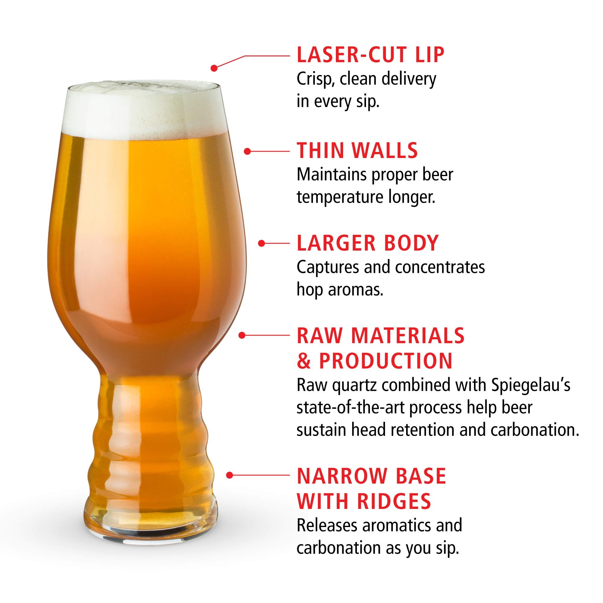 Spiegelau Lager glass boosts crispness and balance.