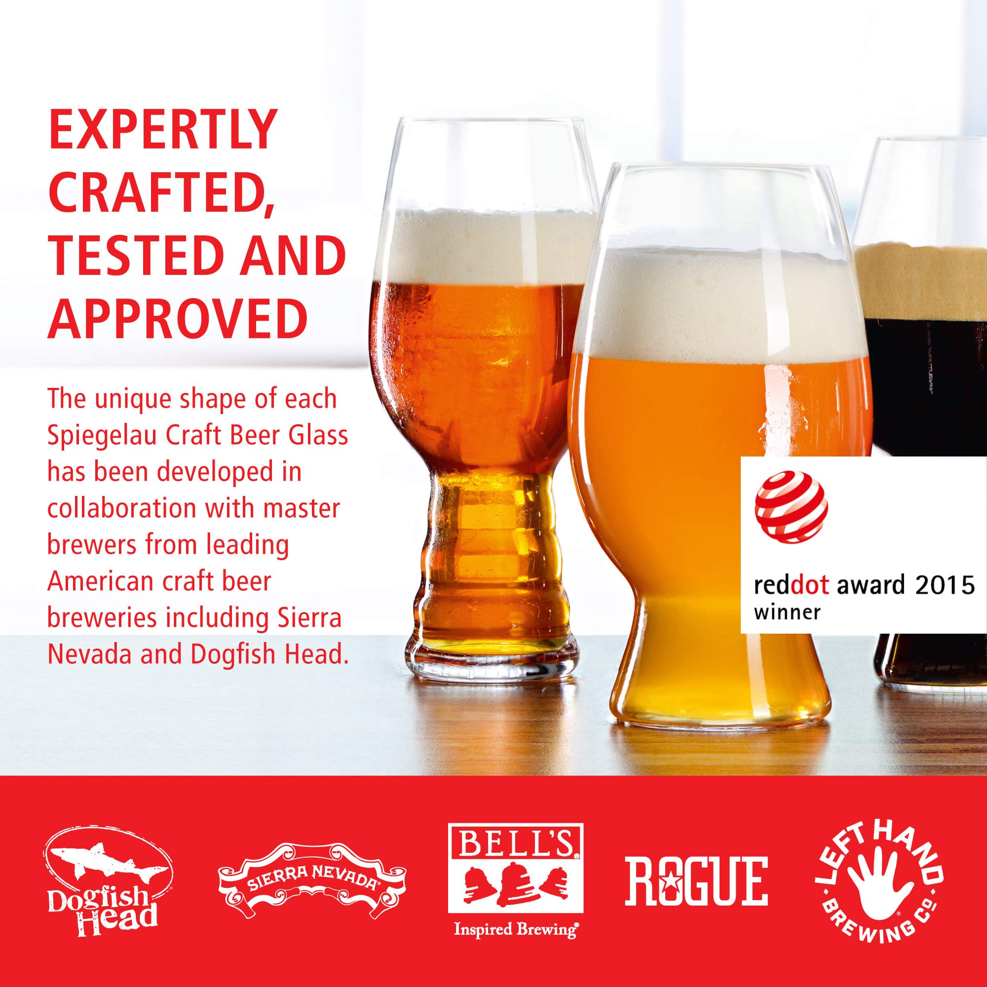 Spiegelau Craft IPA Glass laser-cut rim delivers crisp, clean sips
