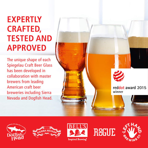 Spiegelau Craft IPA Glass laser-cut rim delivers crisp, clean sips