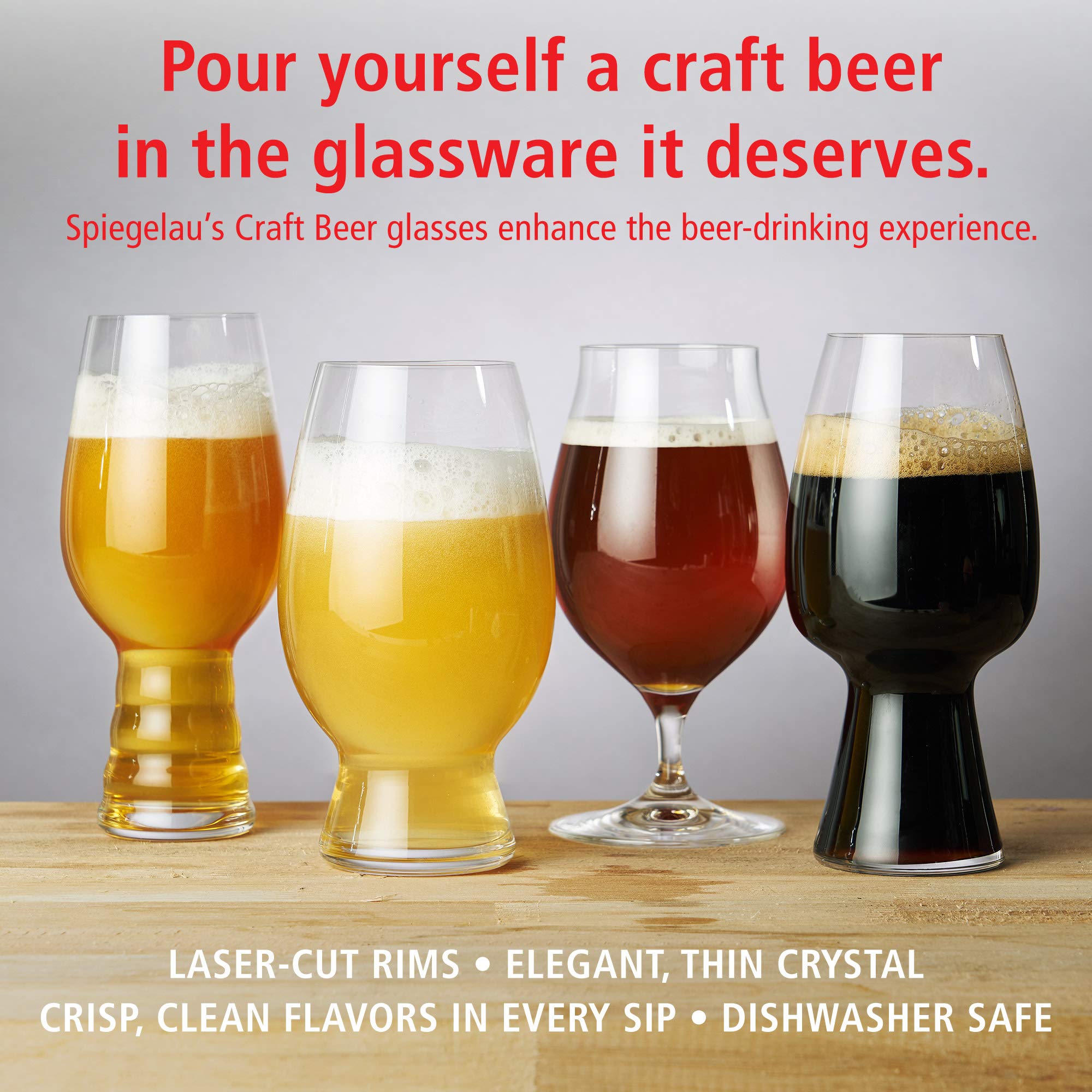 Spiegelau Craft IPA Glass thin walls help keep beer cold longer