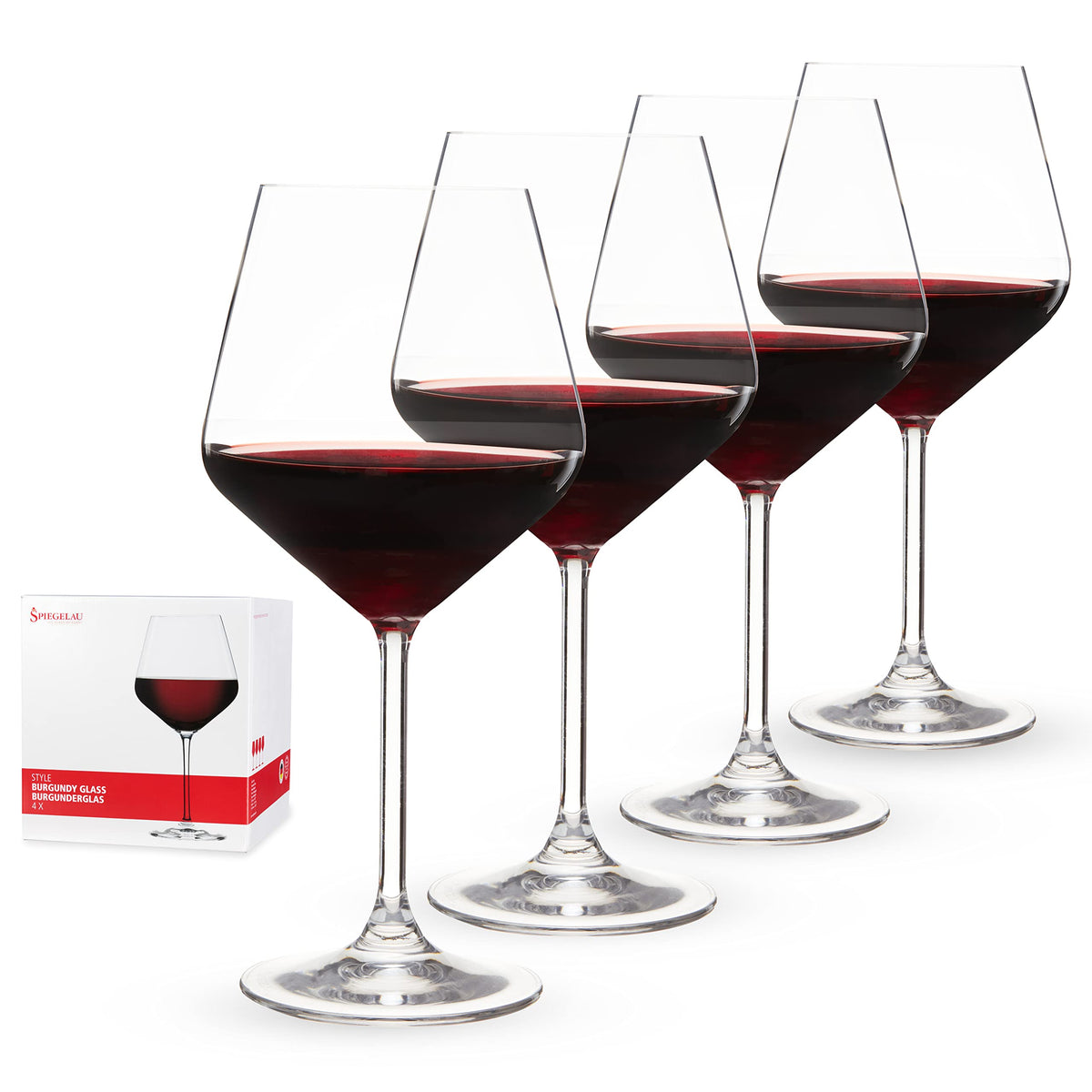Spiegelau Style Burgundy wine glasses with 22.6 oz capacity for enhanced Pinot Noir aroma
