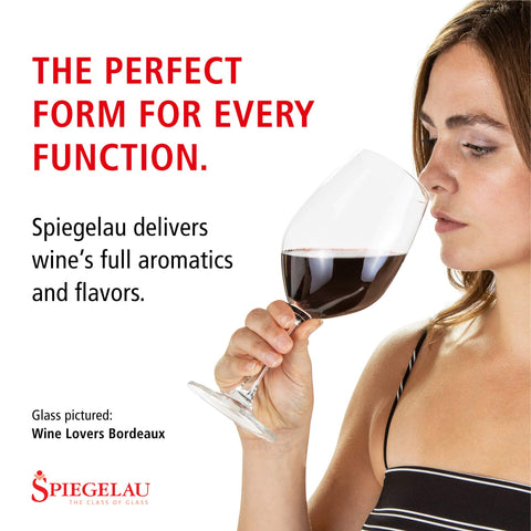 Spiegelau Wine Lovers glass transitions from dining table to patio