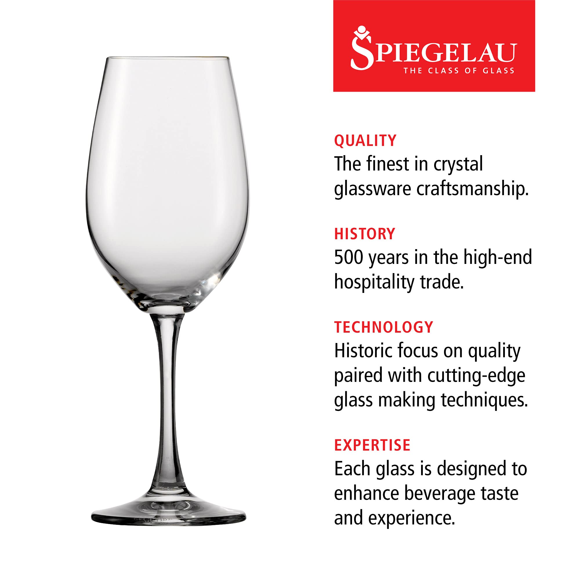 Spiegelau Wine Lovers stemmed glass enhances aroma for elegant dining