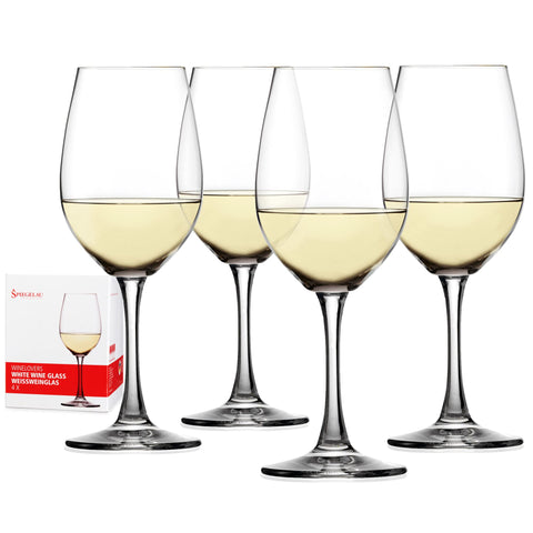 Spiegelau Wine Lovers white glass bowl highlights Chardonnay aromas at dinner