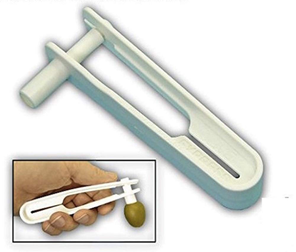 Spill-Stop Olive Express Stuffer front view for quick, mess-free olive filling