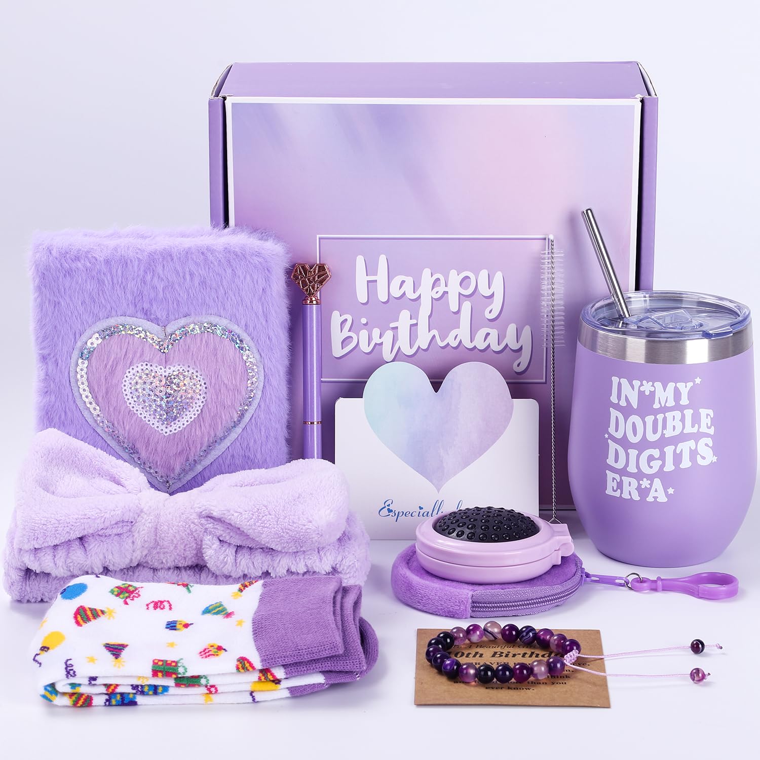 Splendest 10th birthday gift box open, ready for a special celebration.