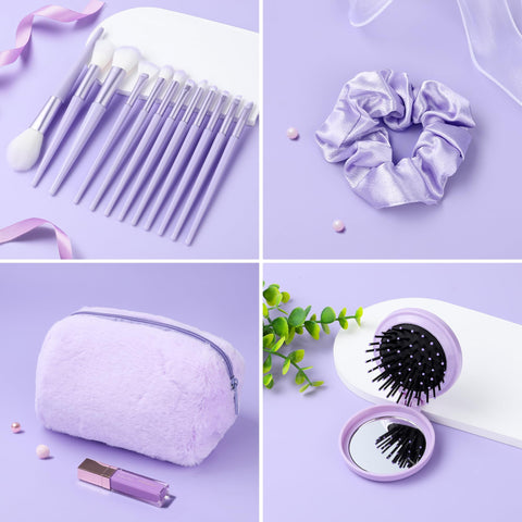 Splendest hairbrush with mirror, convenient touch-ups anywhere.