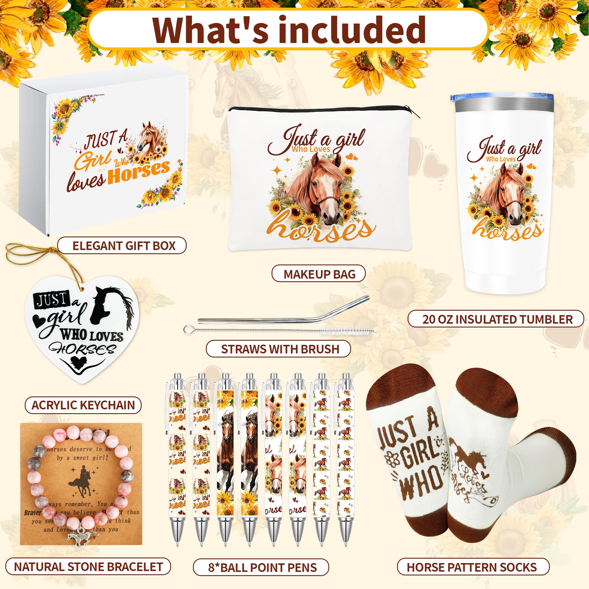 Splendest sunflower horse bracelet for everyday wear.