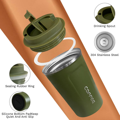 12oz SPLMIFA travel mug fits most car cup holders for on-the-go