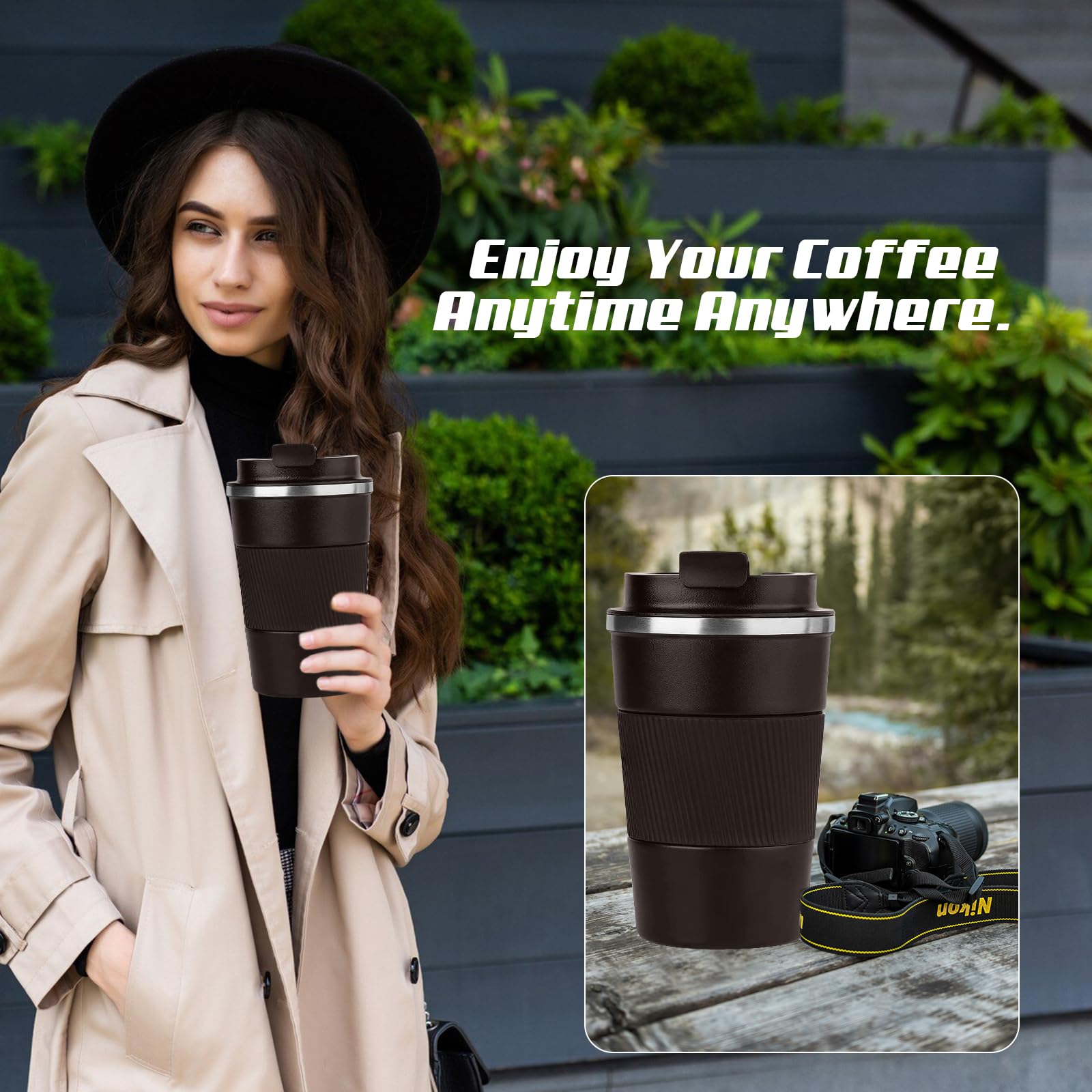 SPLMIFA slim profile fits most car cup holders for travel