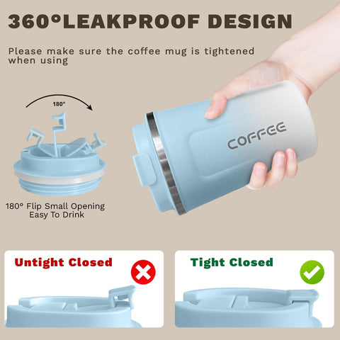SPLMIFA mug fits car cup holders for convenient travel.