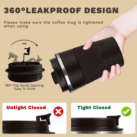 SPLMIFA leak-proof flip lid seals hot or cold beverages