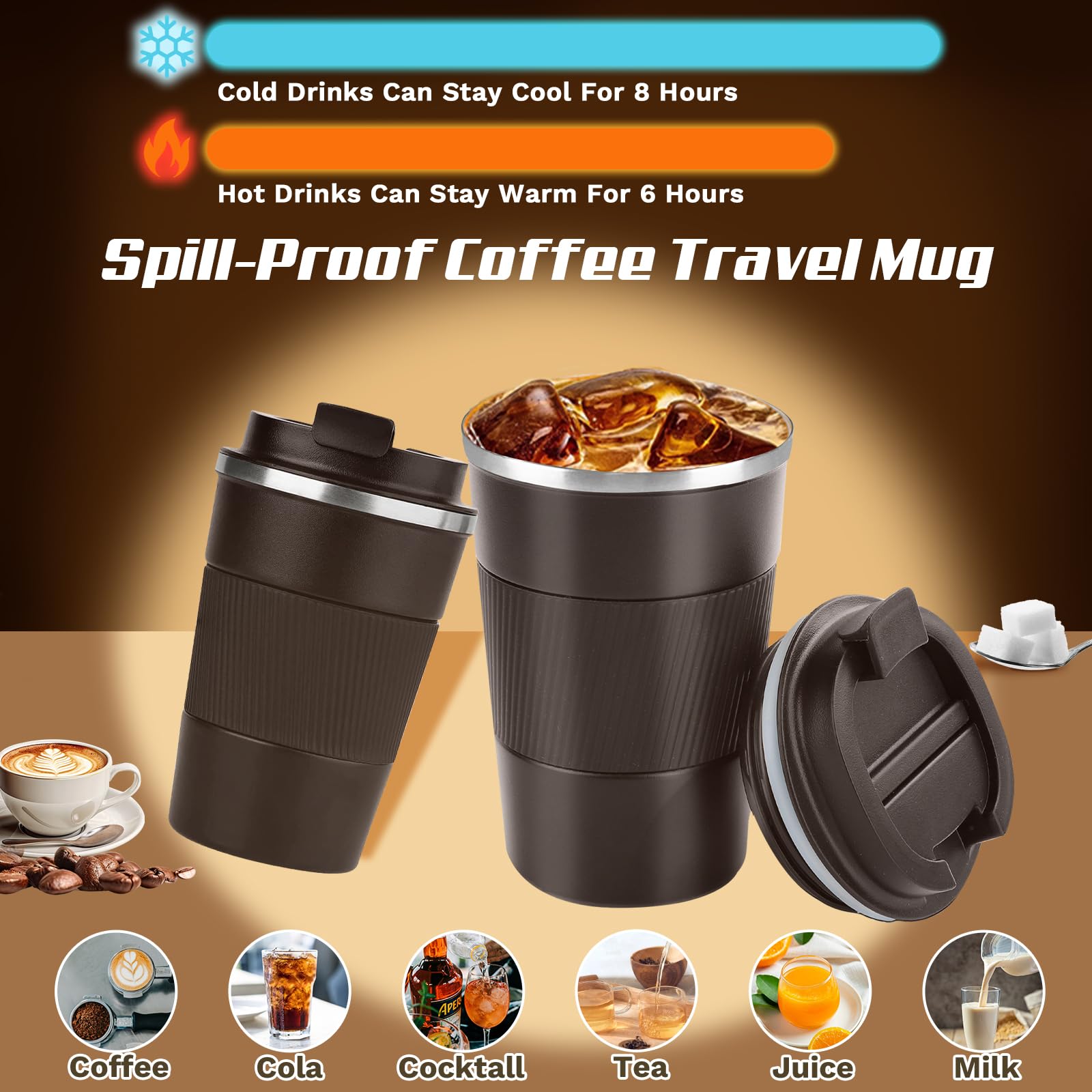 Close-up of SPLMIFA leak-proof lid showing spill control during travel.