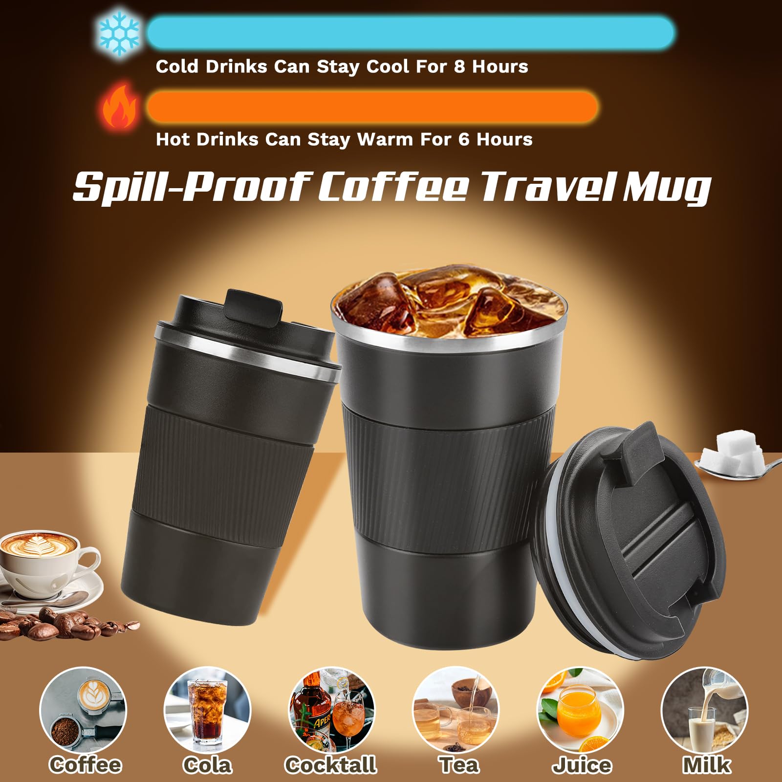 SPLMIFA leak-proof lid ensures secure travel and spill-free sipping.