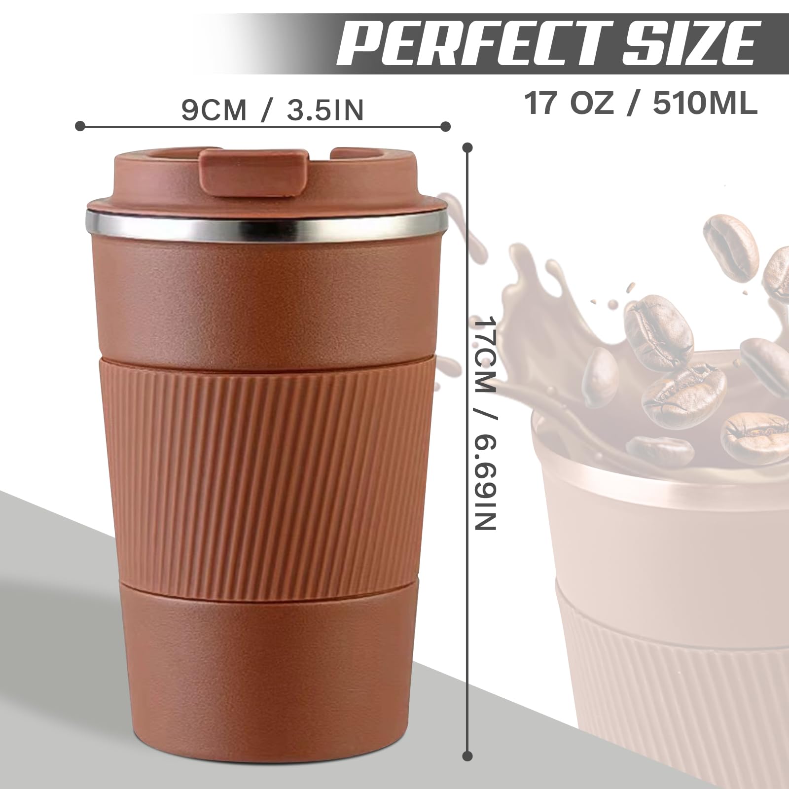 SPLMIFA mug fits car cup holders for easy commuting