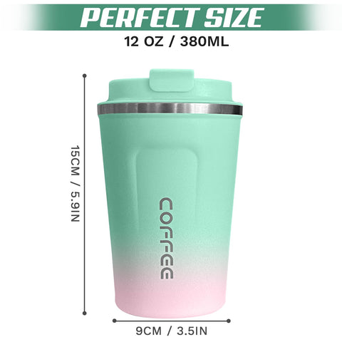 SPLMIFA flip lid travel mug designed for one handed use