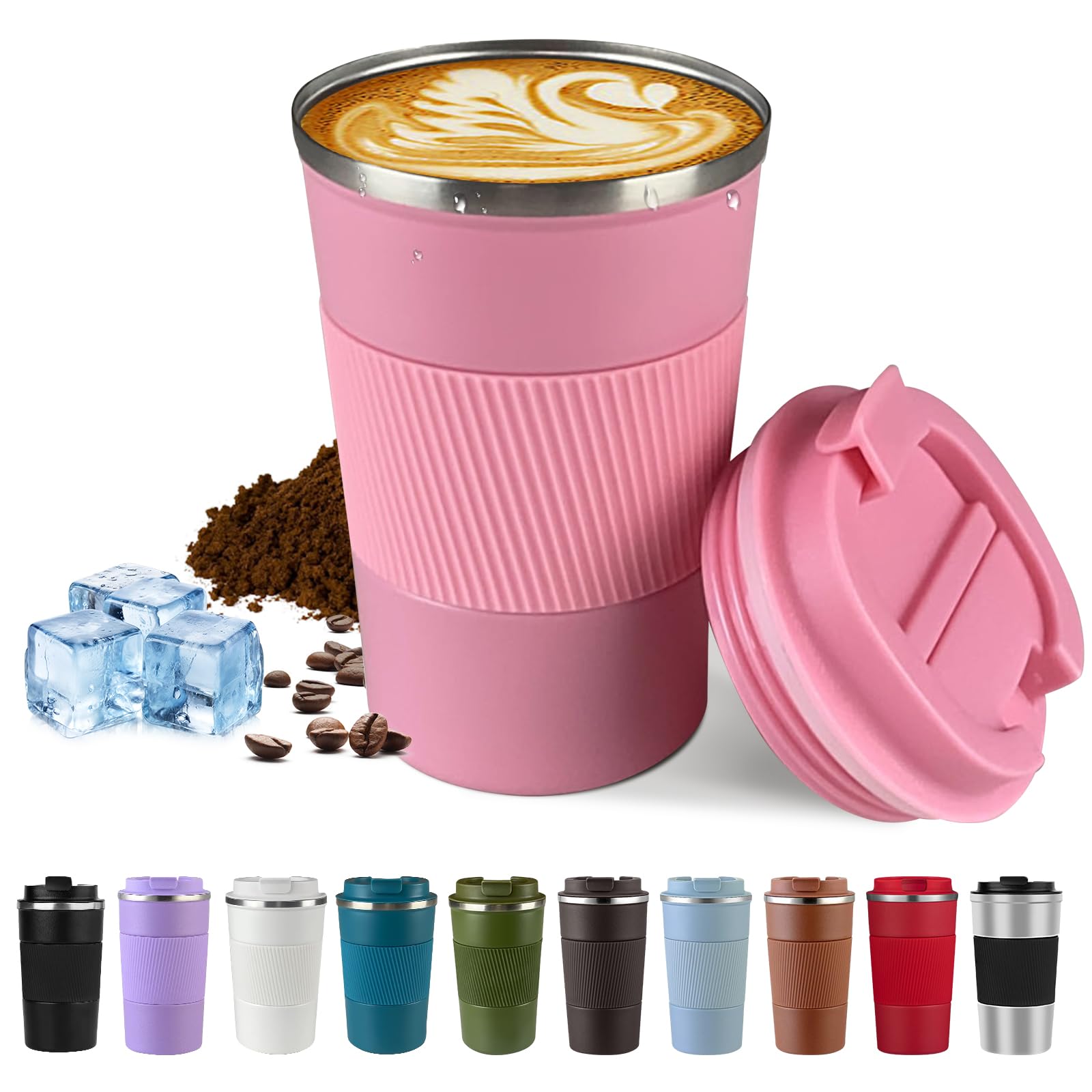 SPLMIFA pink 17oz mug, vacuum insulated for versatile temperature control.