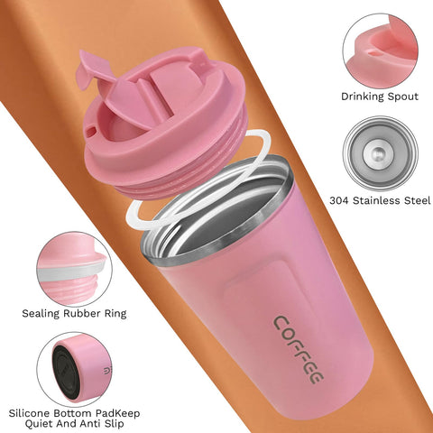 SPLMIFA stainless steel thermos with double-wall insulation keeps drinks at temperature