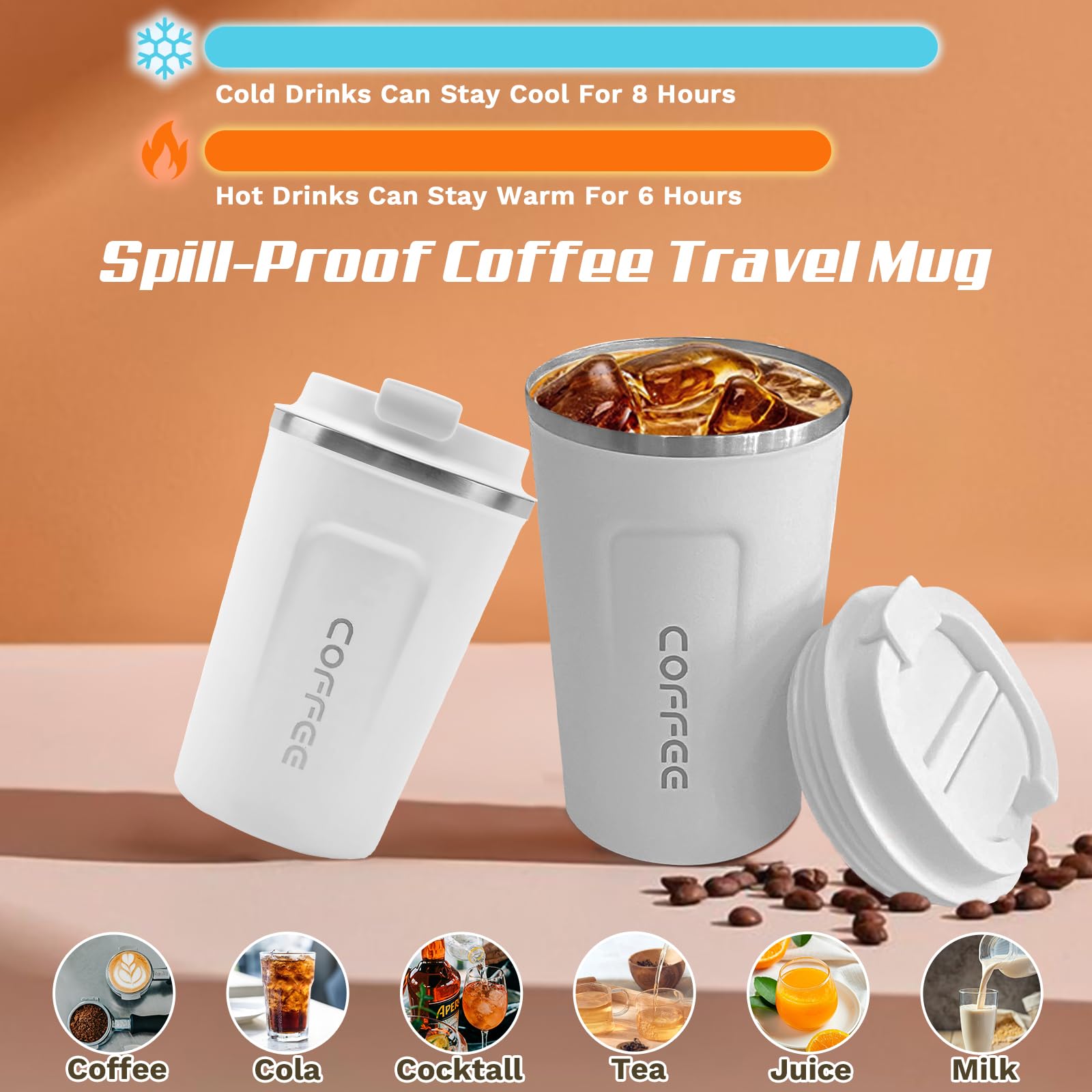 SPLMIFA stainless steel vacuum insulation preserves temperature longer