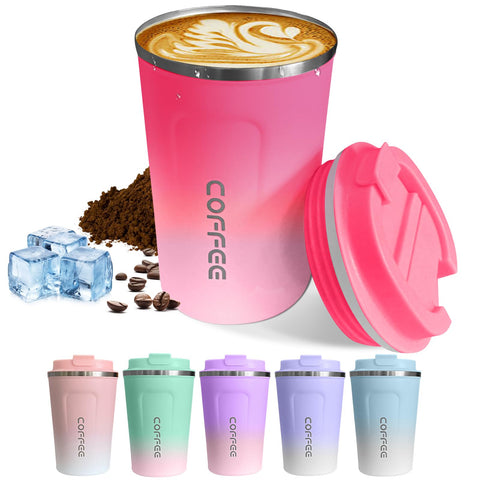 SPLMIFA travel mug leak-proof red white finish for spill-free on the go