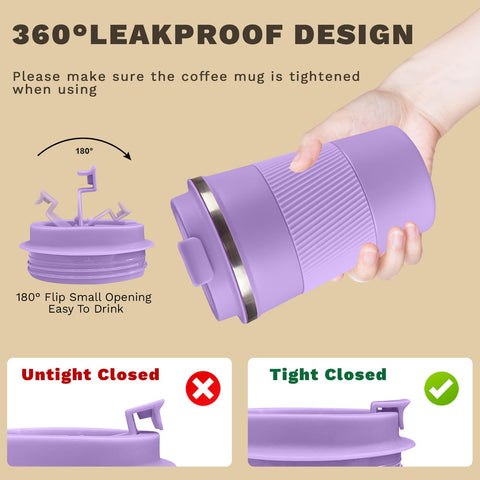 SPLMIFA mug fits most car cup holders for easy commuting.