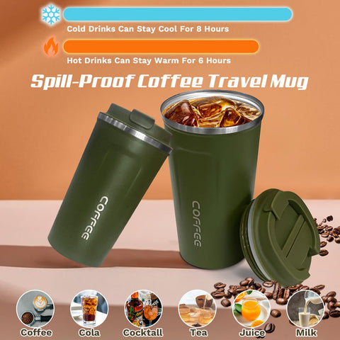 SPLMIFA insulated mug with silicone sleeve offers a secure grip