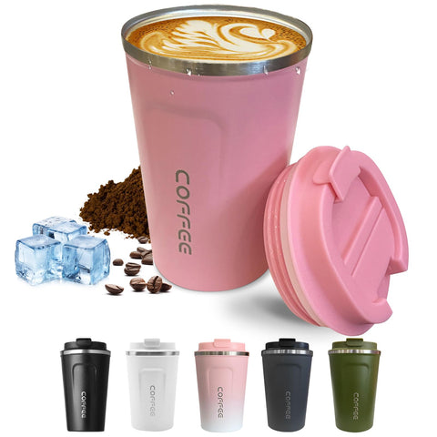SPLMIFA travel mug with leak-proof lid showing secure seal for spill-free use