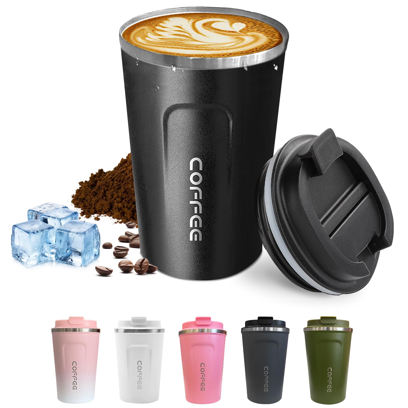 SPLMIFA travel mug with leakproof lid for secure on the go sipping