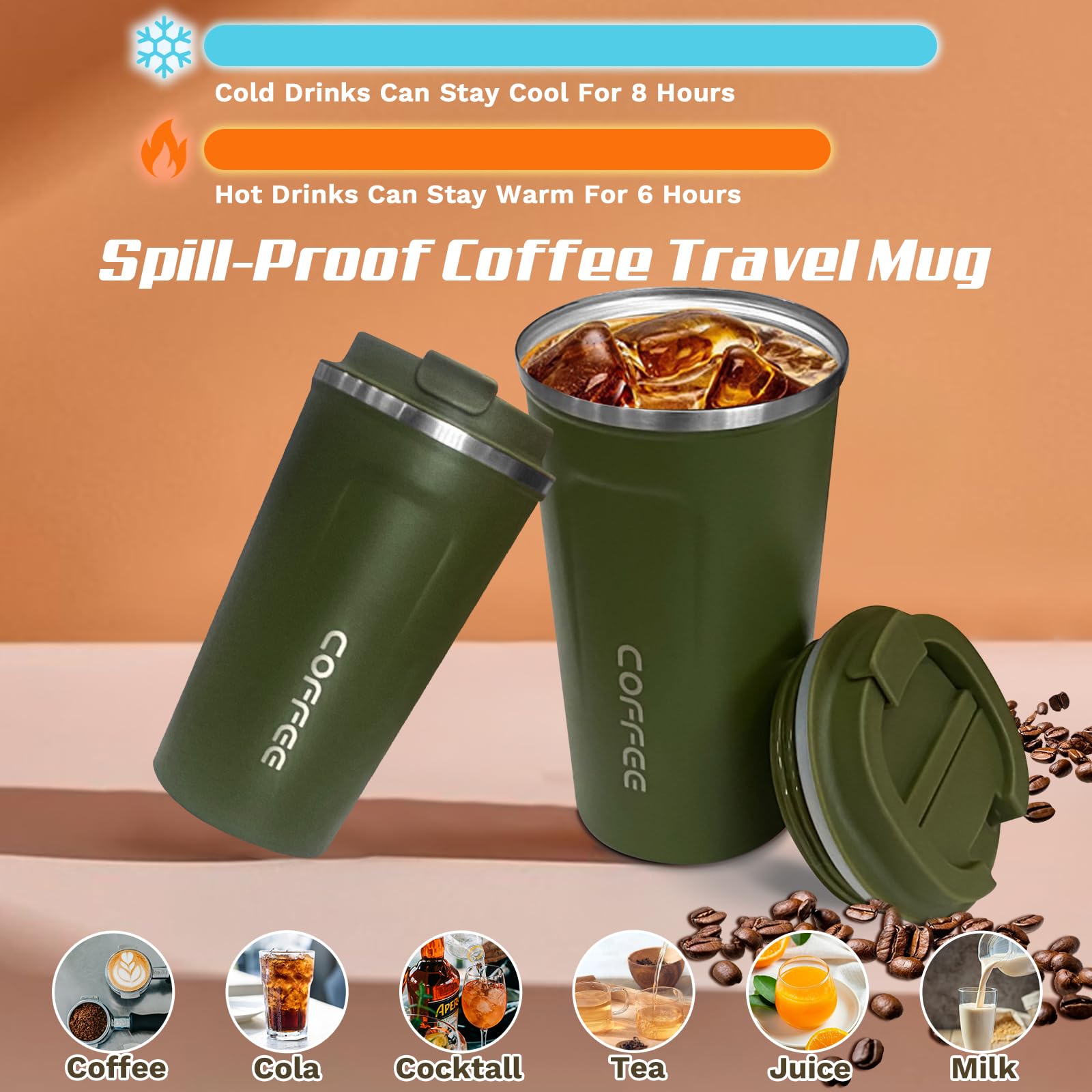 SPLMIFA 17oz vacuum insulated mug keeps beverages hot or cold longer.