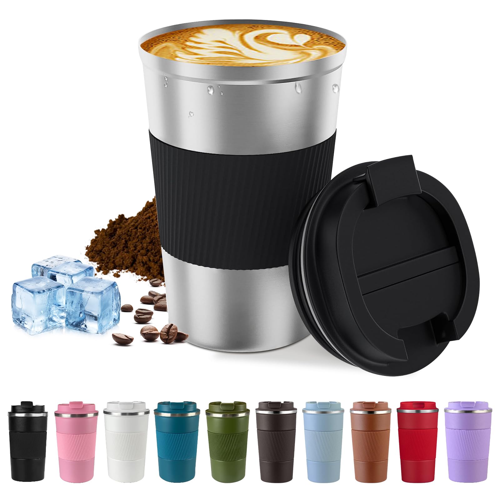 SPLMIFA travel mug with slim silhouette, ideal for car cup holders.