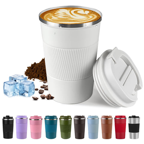 SPLMIFA 17oz white body mug keeps drinks hot or cold on the go