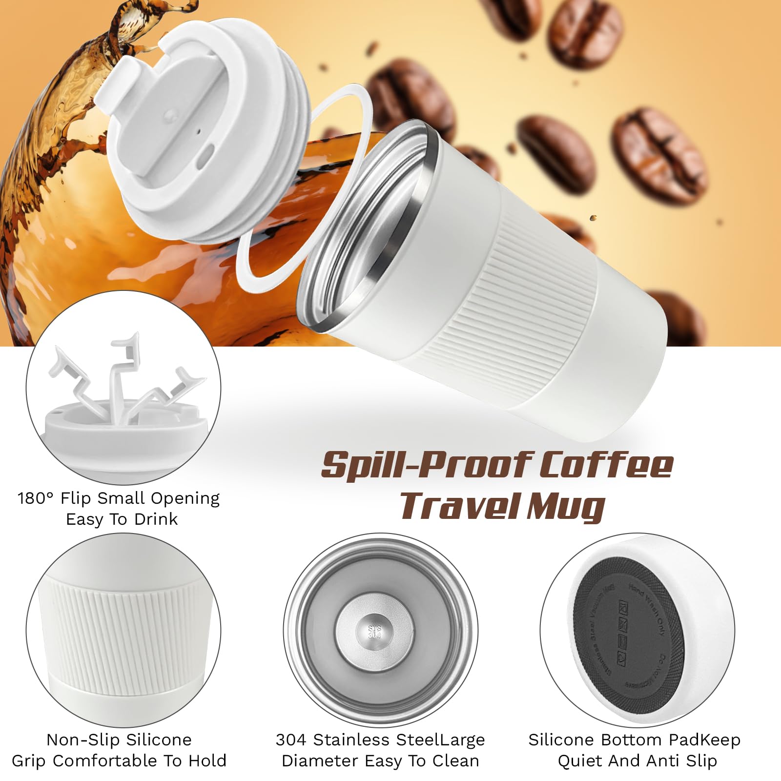 SPLMIFA 17oz wide-mouth mug for easy cleaning and ice addition