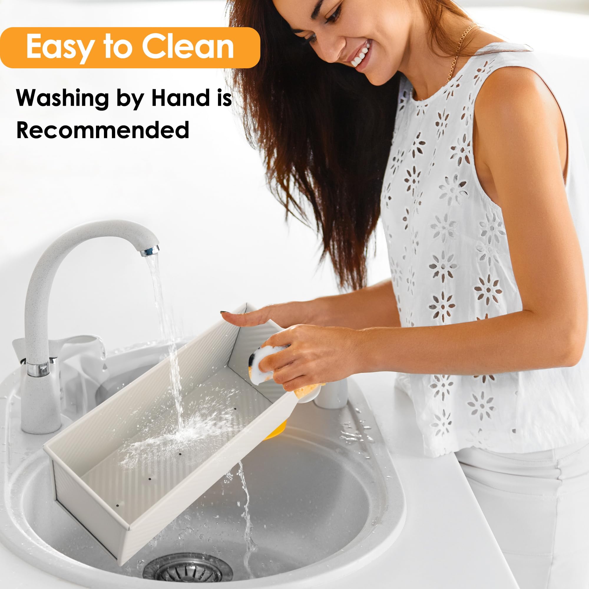 Easy-clean Spmarkt pan with warm water preserves non-stick surface