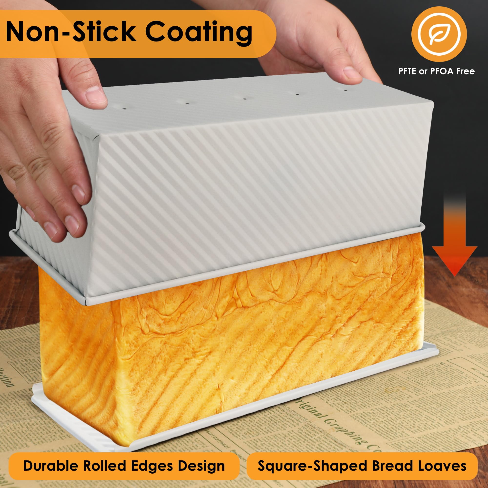 Spmarkt non-stick coating enables easy bread release and quick cleanup