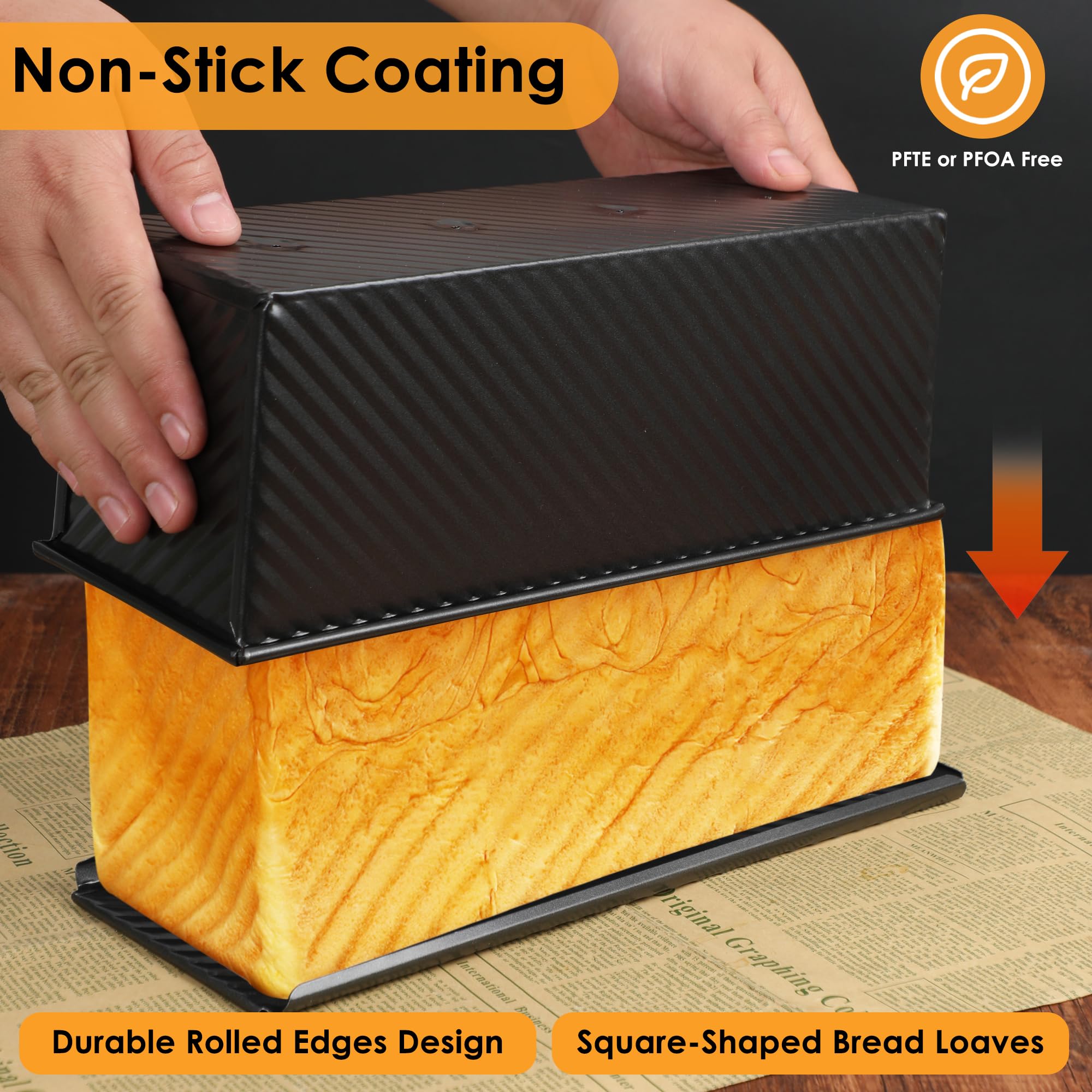 Spmarkt Pullman loaf pan with lid on for moisture retention