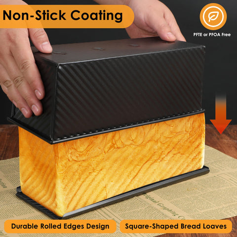 Spmarkt Pullman loaf pan with lid on for moisture retention