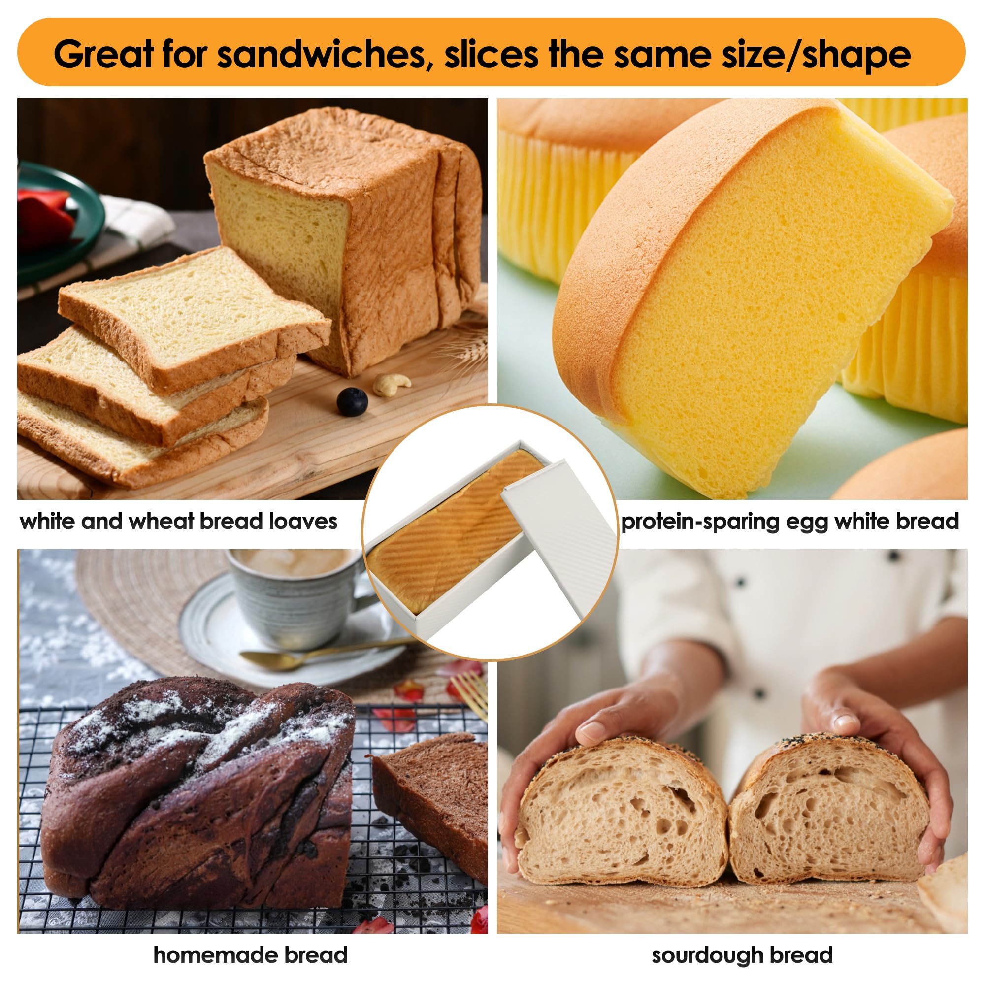 Spmarkt loaf pan versatility for bread, toast, cornbread, and meatloaf