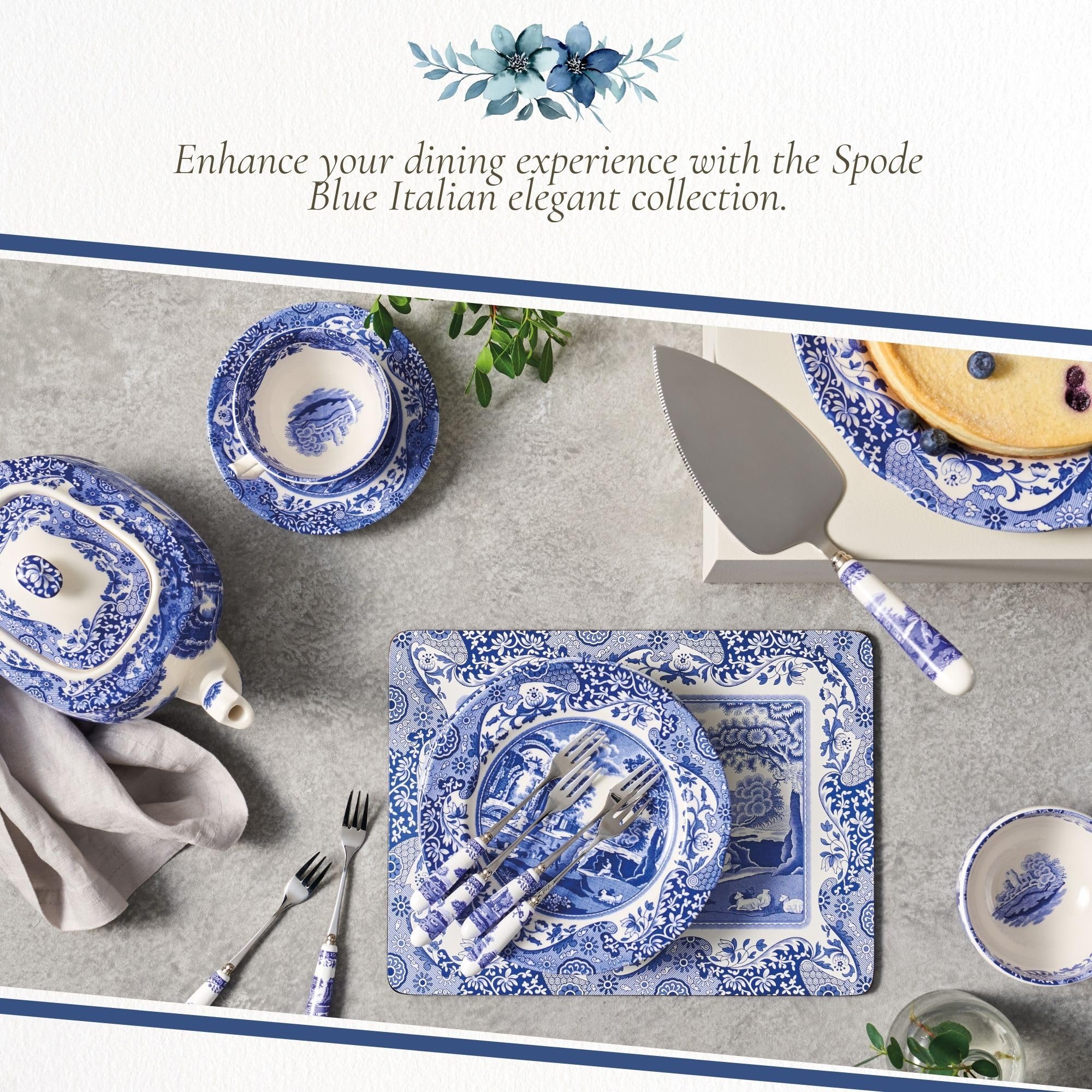 Spode Blue Italian cake server gift idea for weddings and housewarmings.