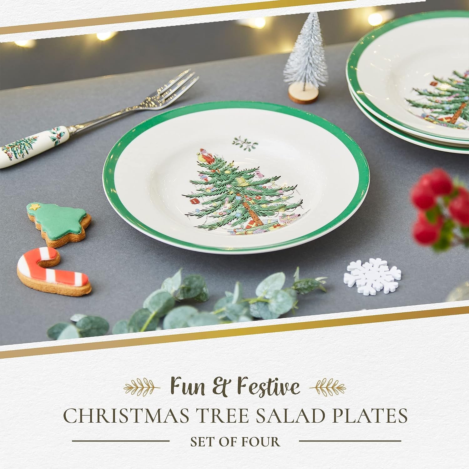 Spode Christmas Tree durable stoneware showcased for everyday microwave-safe serving and easy cleanup.