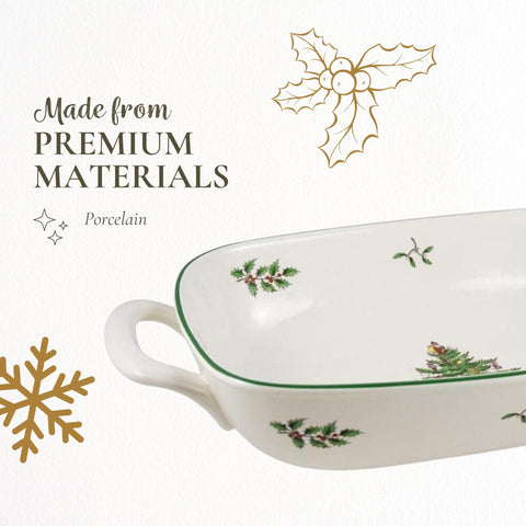 Spode Christmas Tree holiday table decor highlighting festive serveware