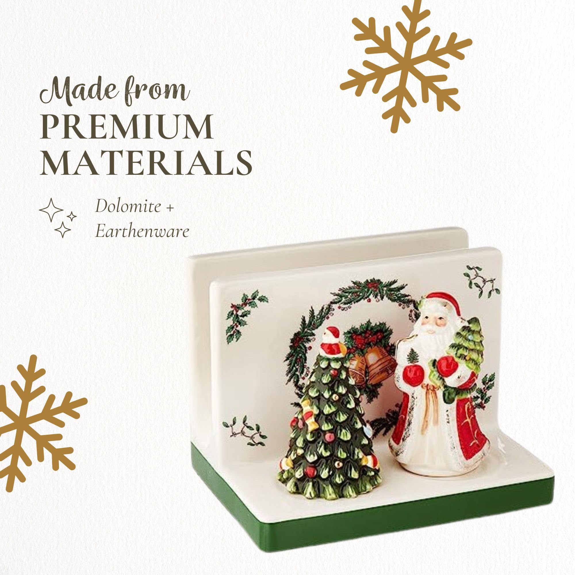 White glaze with green band on Spode Christmas Tree pieces for versatile styling