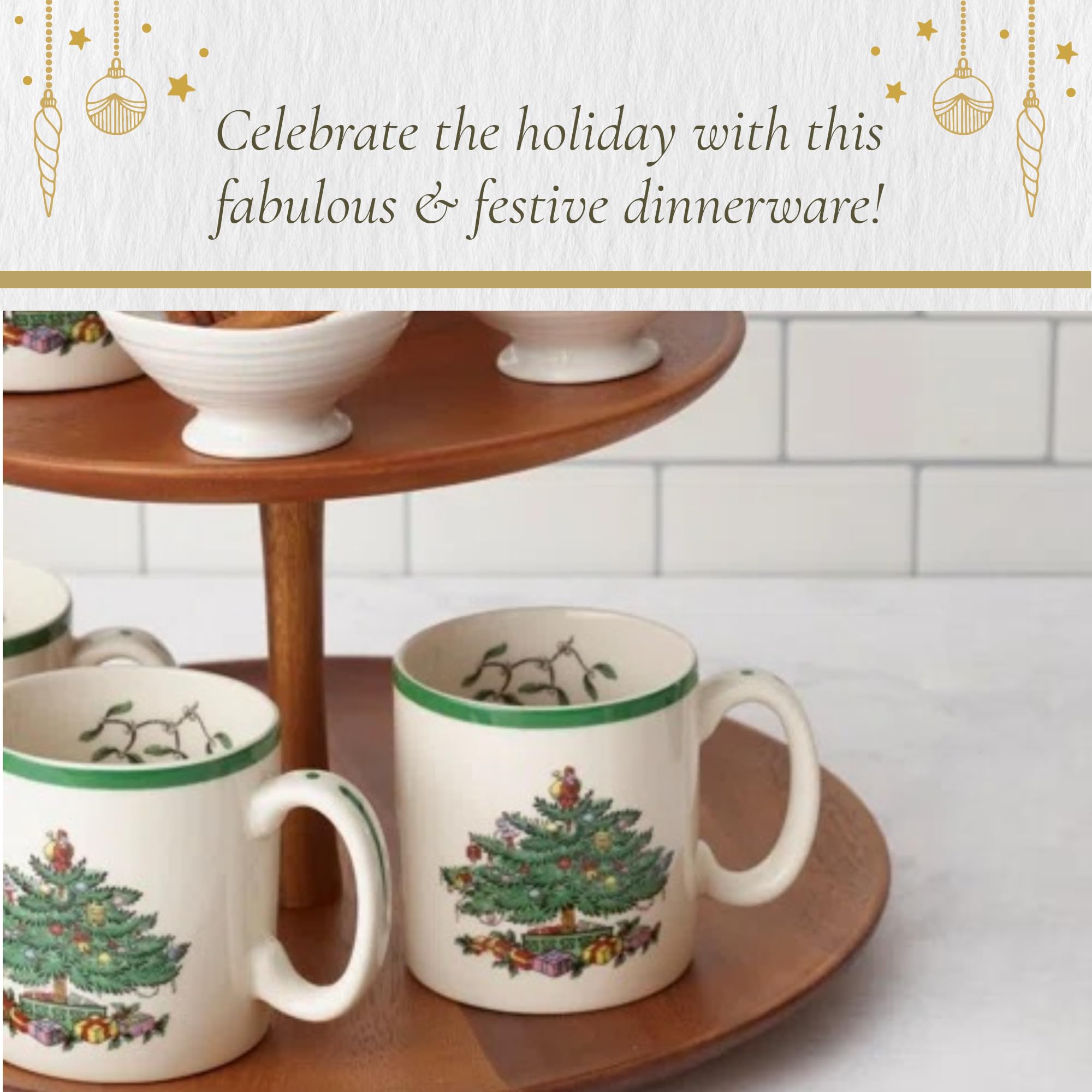 Spode Christmas Tree Mug dishwasher-safe for easy cleanup after gatherings.